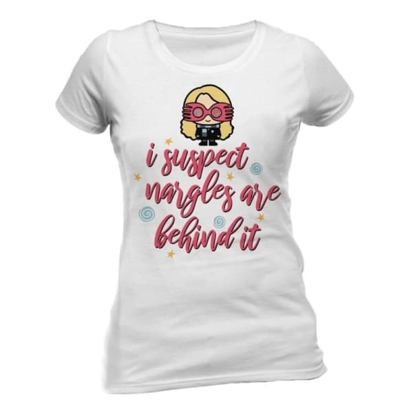 Harry Potter - Nargles Fitted T-Shirt Wh  T-Shirt, Kvinder hvid Ex Large
