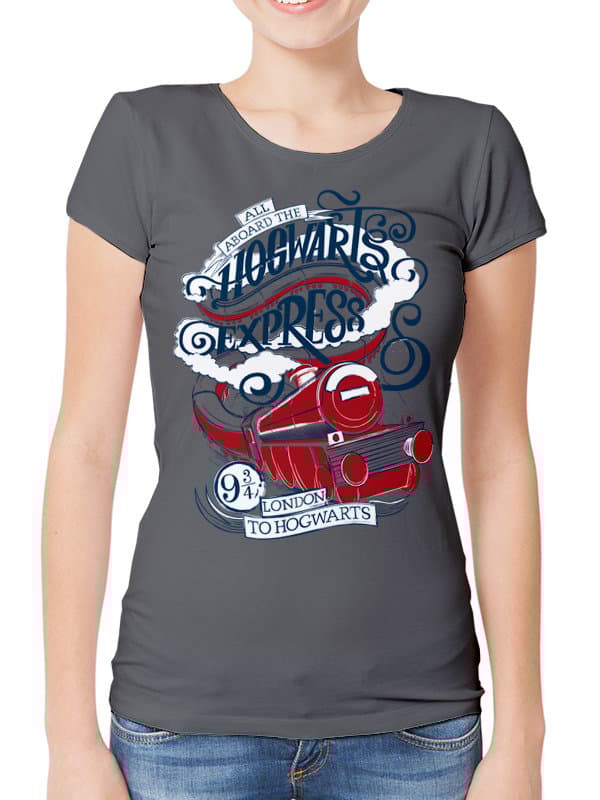 Harry Potter - Hogwarts Express Fitted T T-Shirt, Kvinder