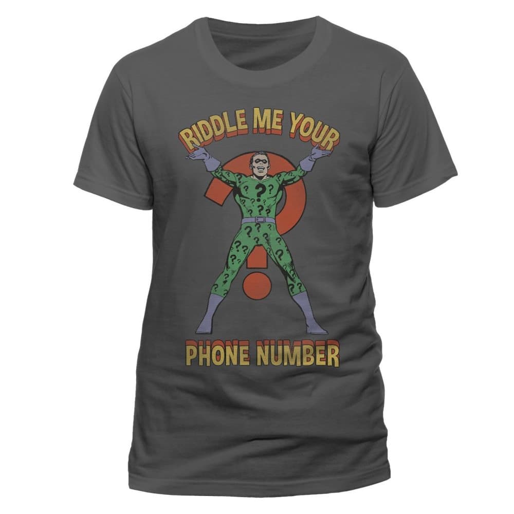 DC Comics Batman - Riddler Phone Number T-Paita