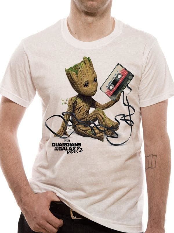 Guardians Of The Galaxy - Groot And Tape T-Skjorter