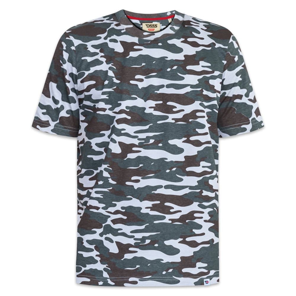 Duke Herr Gaston Kingsize T-shirt med kamouflageutskrift