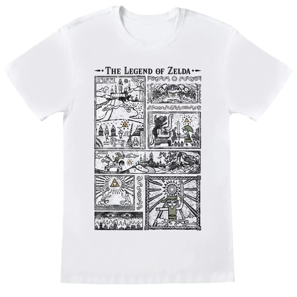 Nintendo Unisex Adult Drawings Legend Of Zelda T-Shirt