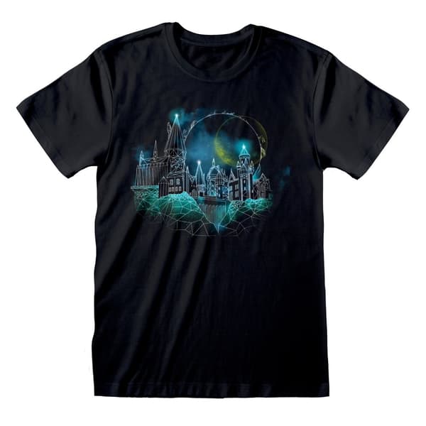 Harry Potter Mens Hogwarts Wireframe T-Shirt