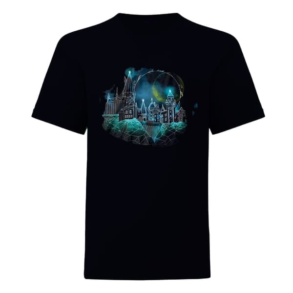 Harry Potter Mens Hogwarts Wireframe T-Shirt
