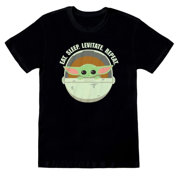 Star Wars: The Mandalorian Unisex Adult Eat Sleep Levitate T-Shirt