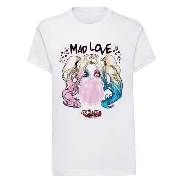 Batman Unisex Adult Mad Love Harley Quinn T-Shirt