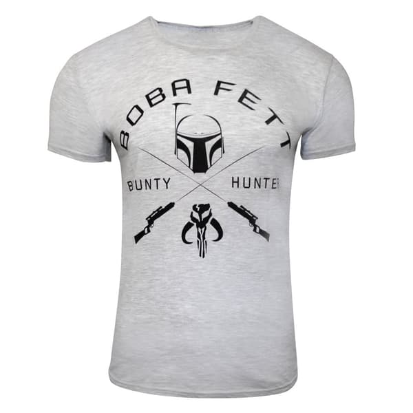 Star Wars Unisex Adult Boba Fett T-Shirt Grey Heather S