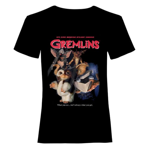 Gremlins Unisex T-shirt til voksne med hjemstavn Black XL