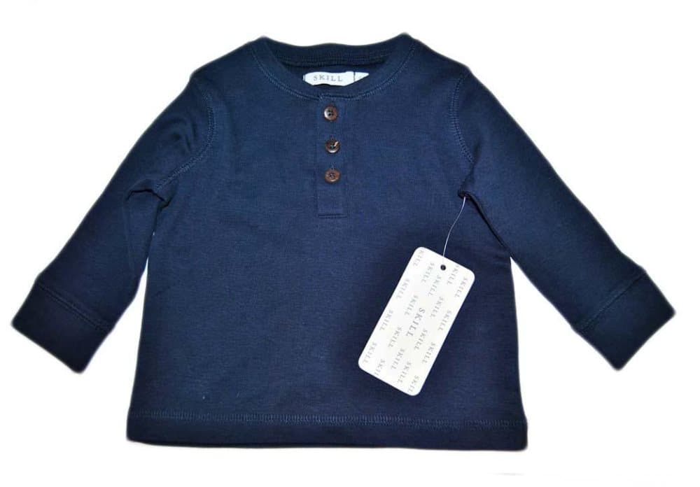 Långärmad t-shirt med knappar