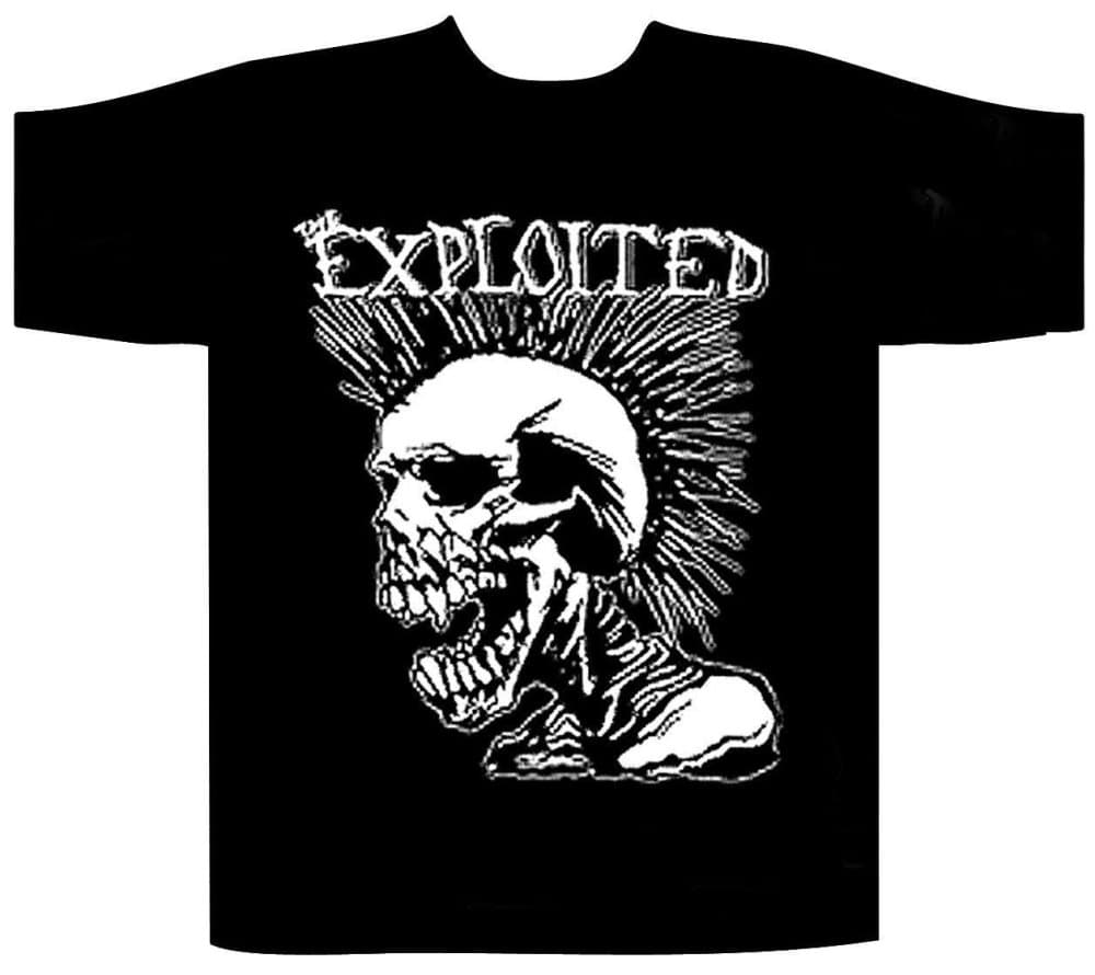 The Exploited Mohican Skull T-Paita