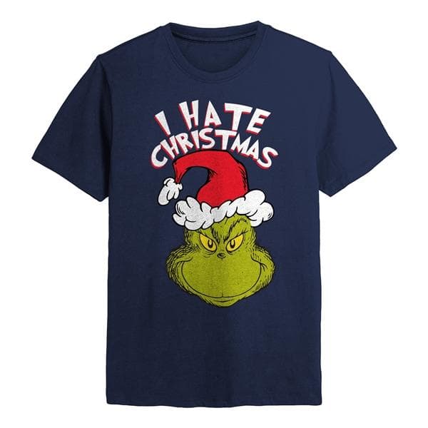Grinch, The I Hate Xmas (Navy) T-Skjorter Julegenser