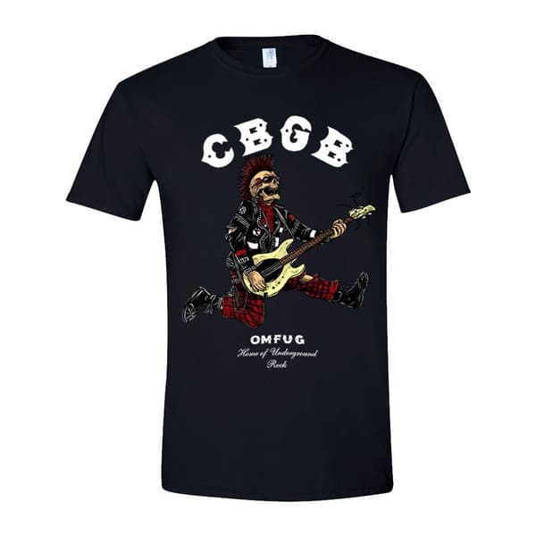 CBGB Rocking Skull  T-Shirt  T-Paita