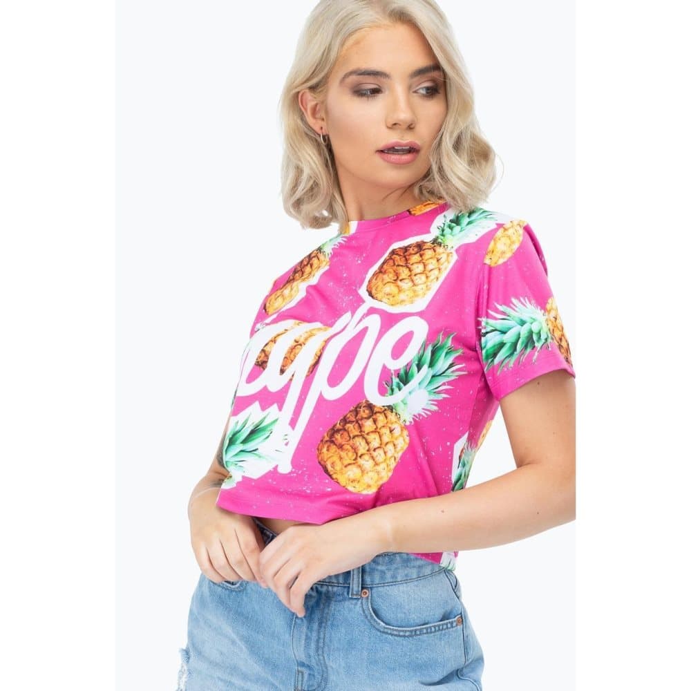 Hype Womens/Ladies Pineapple Crop Top