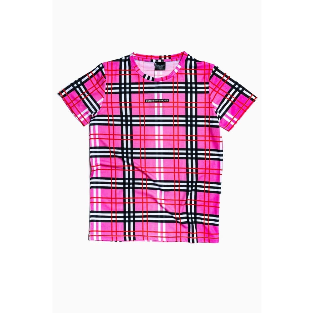 Hype Childrens/Kids Society Sport Checked T-Shirt