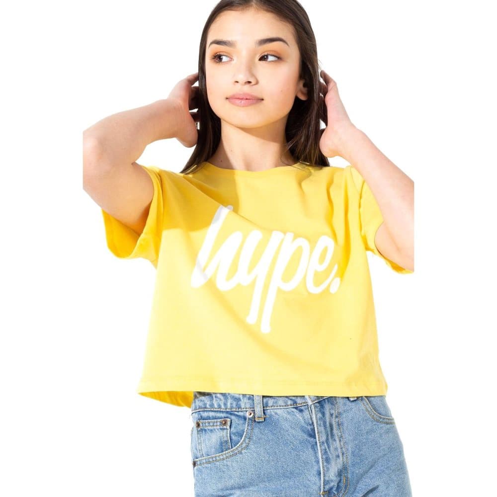 Hype Childrens/Kids Script Crop Top