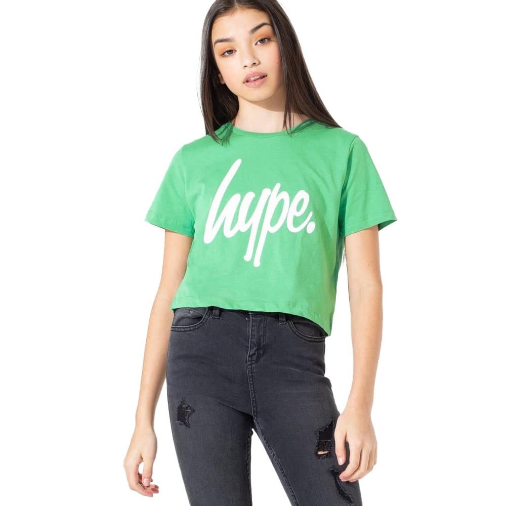 Hype Childrens/Kids Script Crop Top
