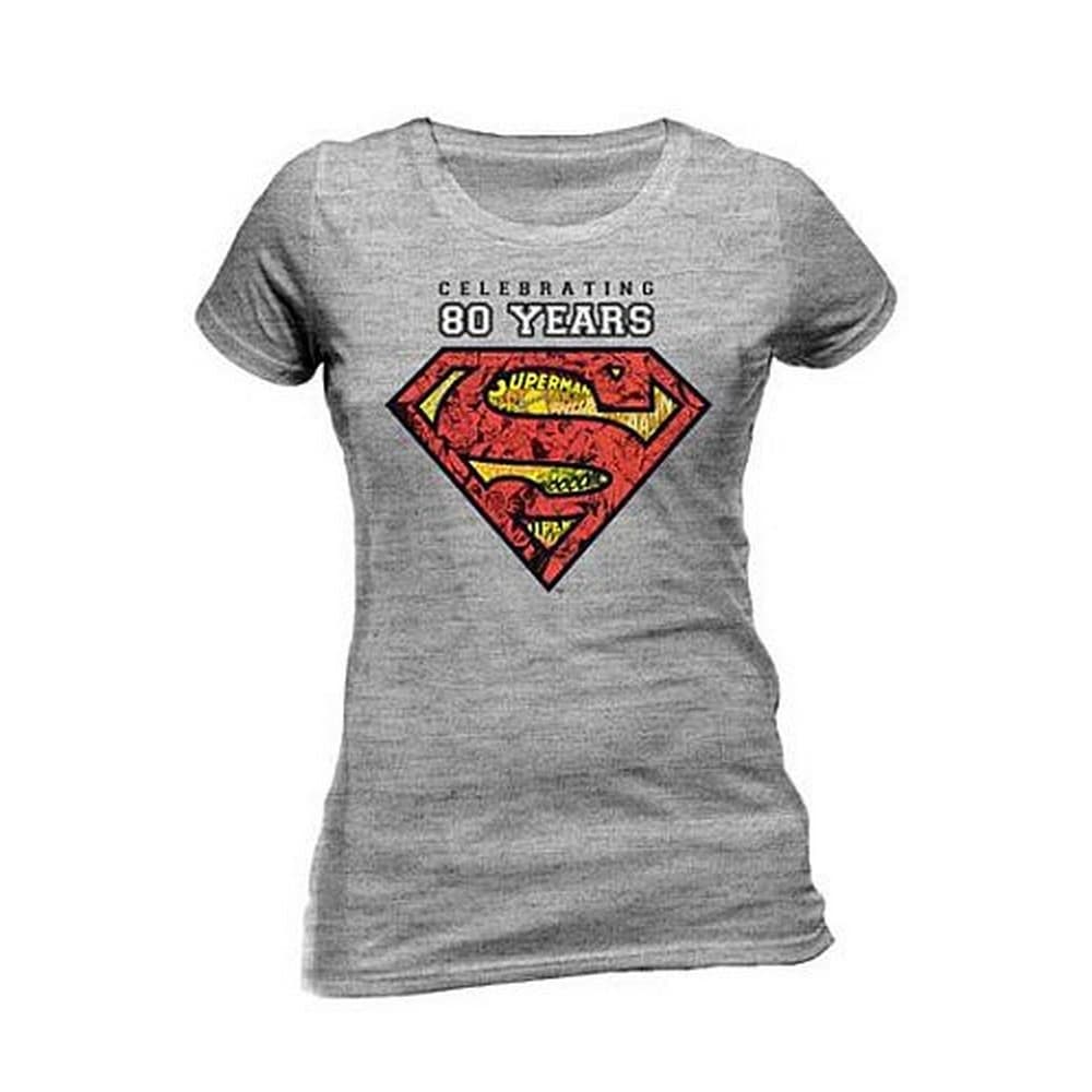 Superman Womens/Ladies Celebrating 80 Years T-Shirt