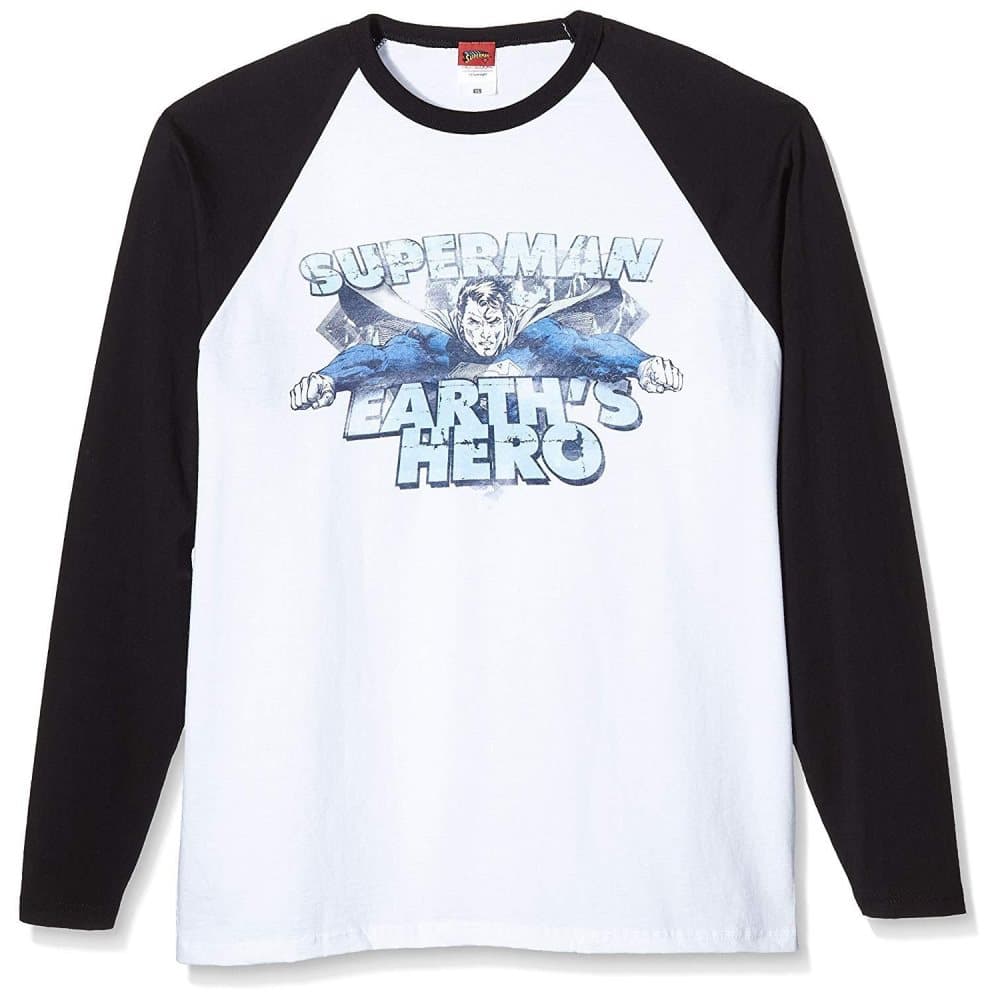 Superman Adults Unisex Adults Earths Hero Baseball Shirt