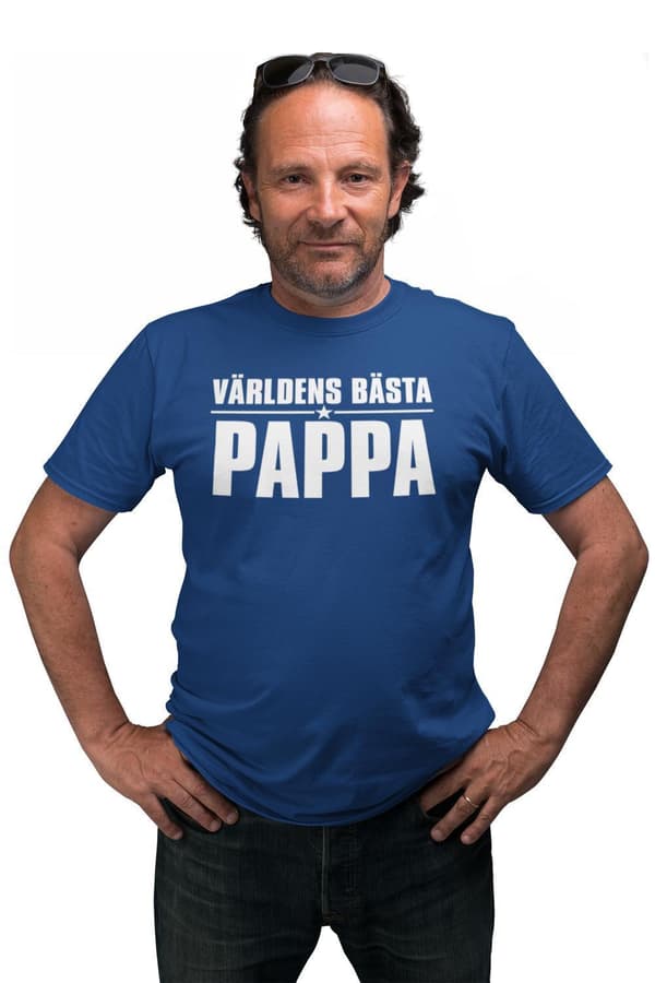 Pappa  T-shirt Marinblå  Världens bästa pappa design Navy