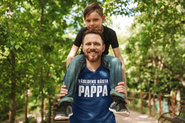 Pappa  T-shirt Marinblå  Världens bästa pappa design Navy