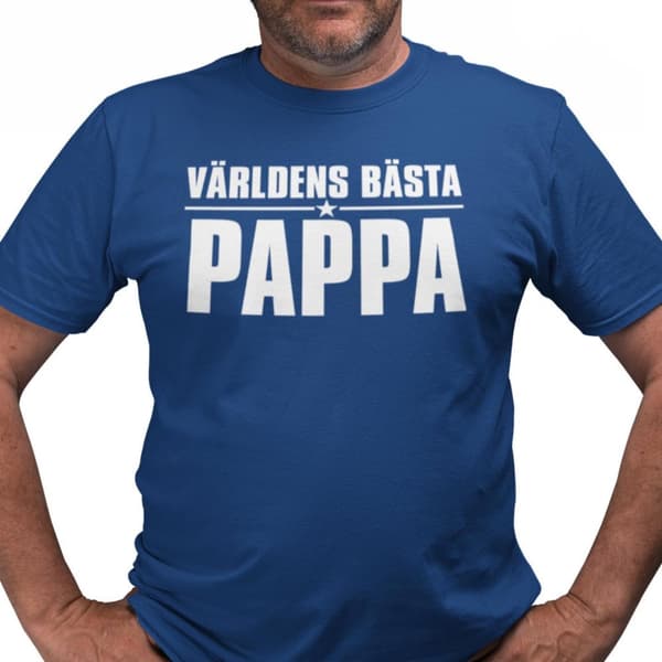 Pappa  T-shirt Marinblå  Världens bästa pappa design Navy XL