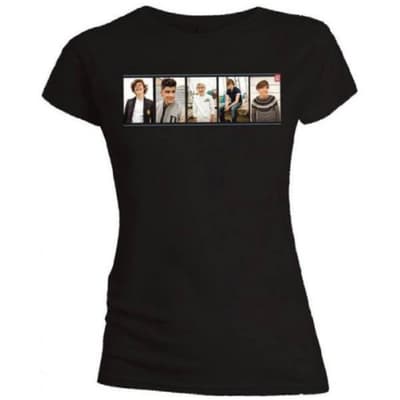 One Direction Ladies T-Shirt: Photo Split (Skinny Fit) (X-Large)