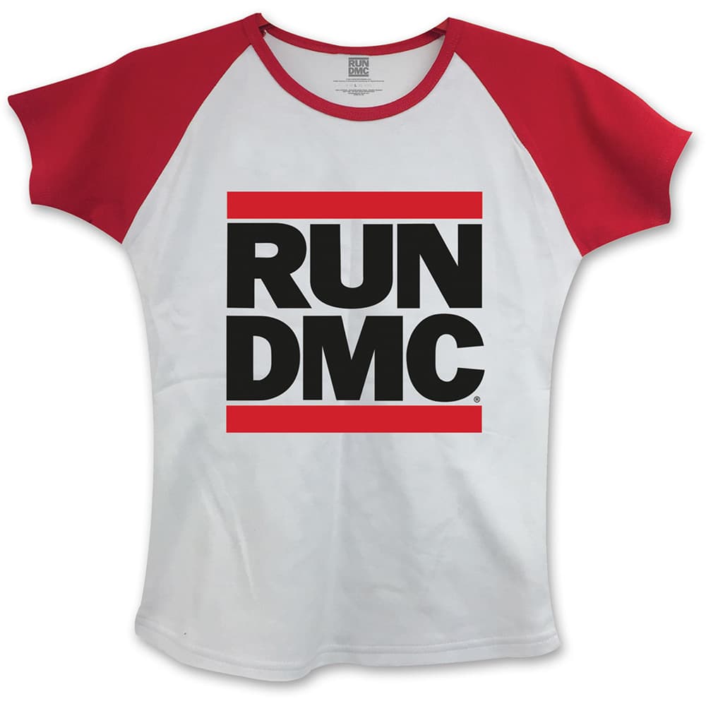 Run DMC Ladies Fashion Tee: Logo (Skinny Fit) (Medium)