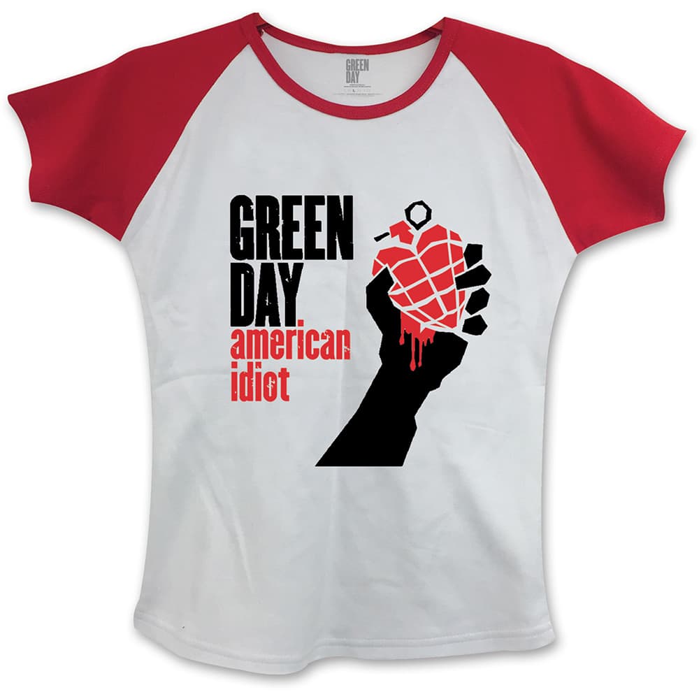 Green Day Ladies Fashion Tee: American Idiot (Skinny Fit) (Large)