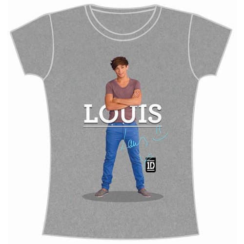 One Direction Ladies Tee: Louis Standing Pose (Skinny Fit) (Small)