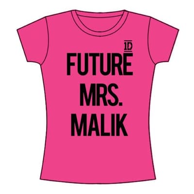 One Direction Ladies T-Shirt: Future Mrs Malik (Skinny Fit) (Medium)