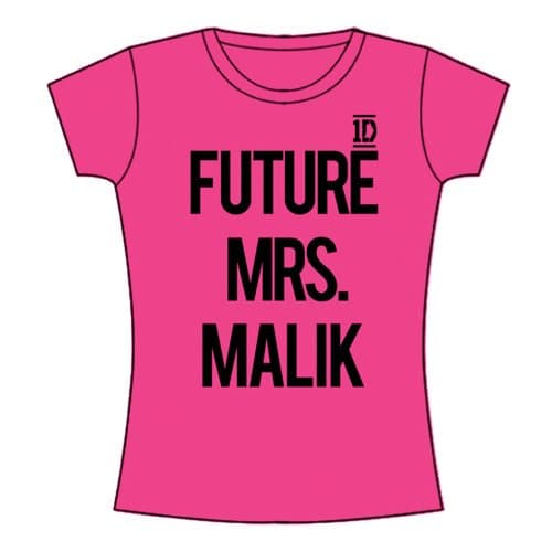 One Direction Ladies Tee: Future Mrs Malik (Skinny Fit) (Large)