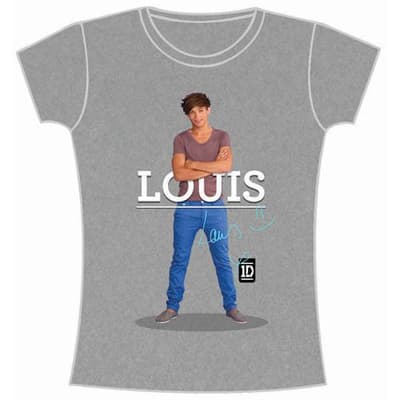 One Direction Ladies T-Shirt: Louis Standing Pose (Skinny Fit) (Large)