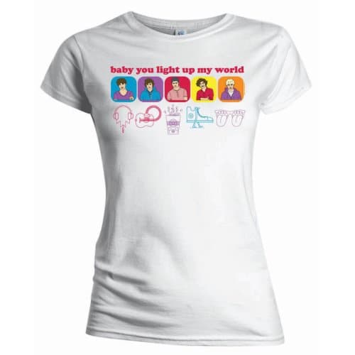 One Direction Ladies Tee: Line Drawing (Skinny Fit) (X-Large)