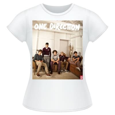 One Direction Ladies T-Shirt: Band Lounge Colour (Skinny Fit) (X-Large)