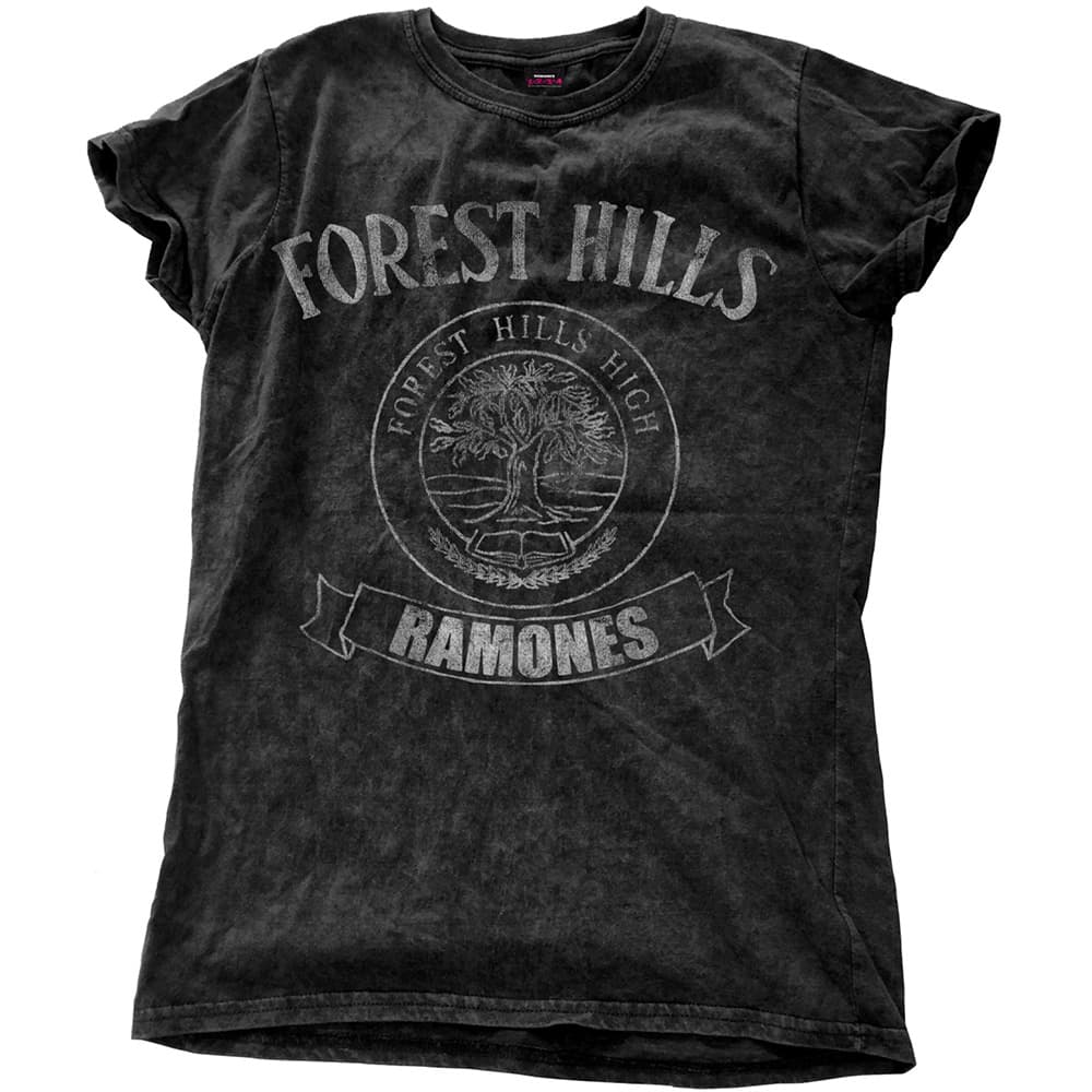 Ramones Ladies Fashion Tee: Forest Hills Vintage (Snow Wash) (Large)