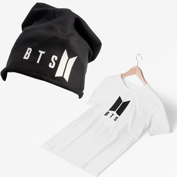 BTS t-shirt & mössa paket Kpop Suga