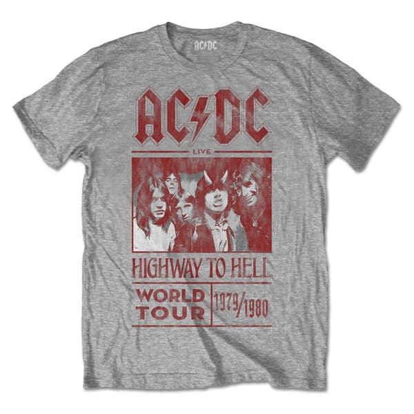 AC/DC - T-SHIRT, HIGHWAY TO HELL WORLD TOUR 1979/1980 L