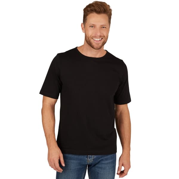 Herre T-shirt med rund halsudskæring sort