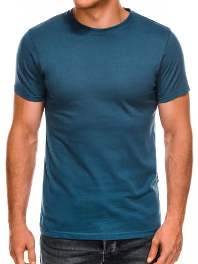 Men's plain t-shirt S884 - light navy