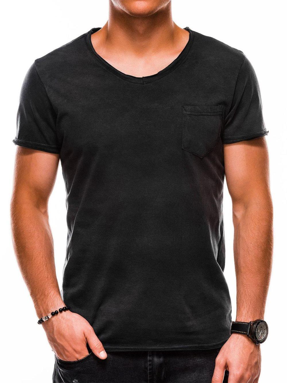 Men's printed t-shirt S1049 - black