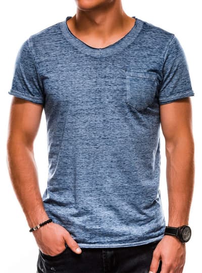 Men's plain t-shirt S1051 - navy