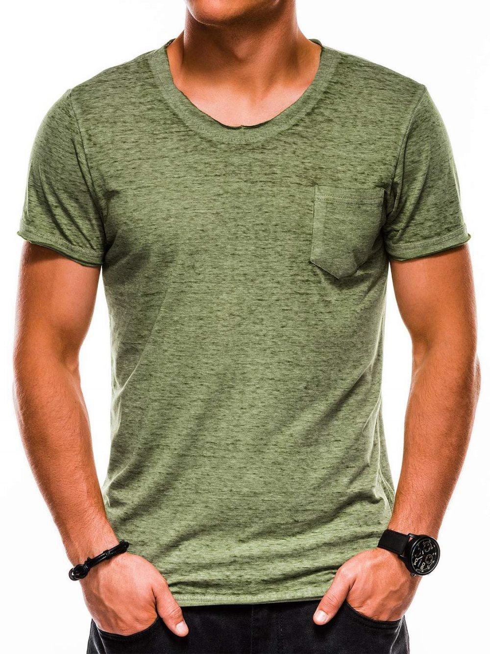Men's plain t-shirt S1051 - green