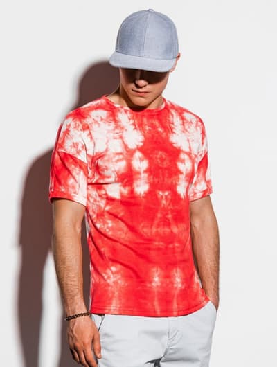 Men's Tie-Dye t-shirt S1219 - red