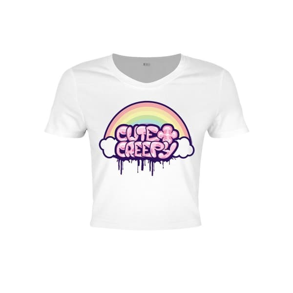 Grindstore Womens/Ladies Cute & Creepy Crop Top