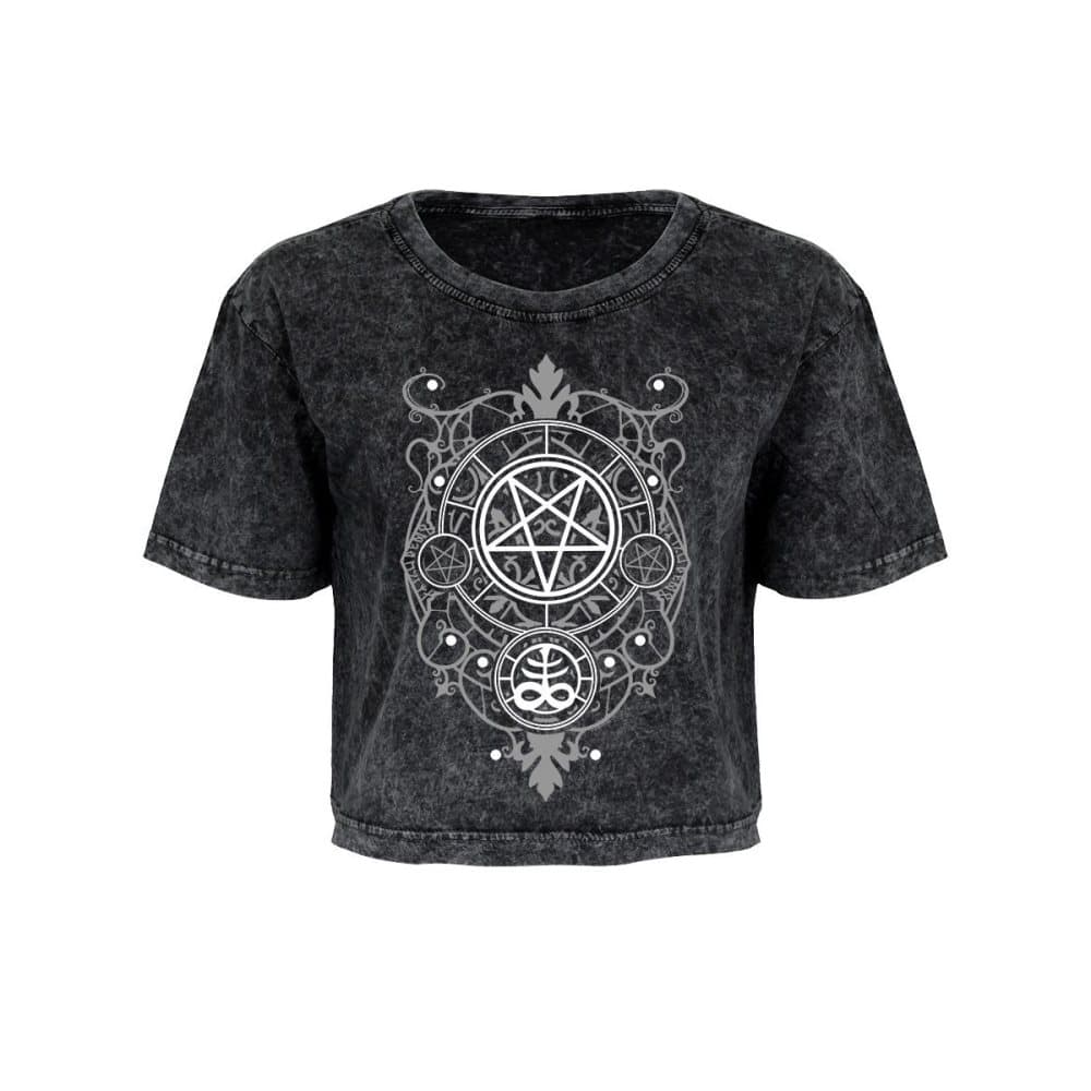 Grindstore Kvinnor/Damer Aureate Pentagram överdimensionerad Crop Top