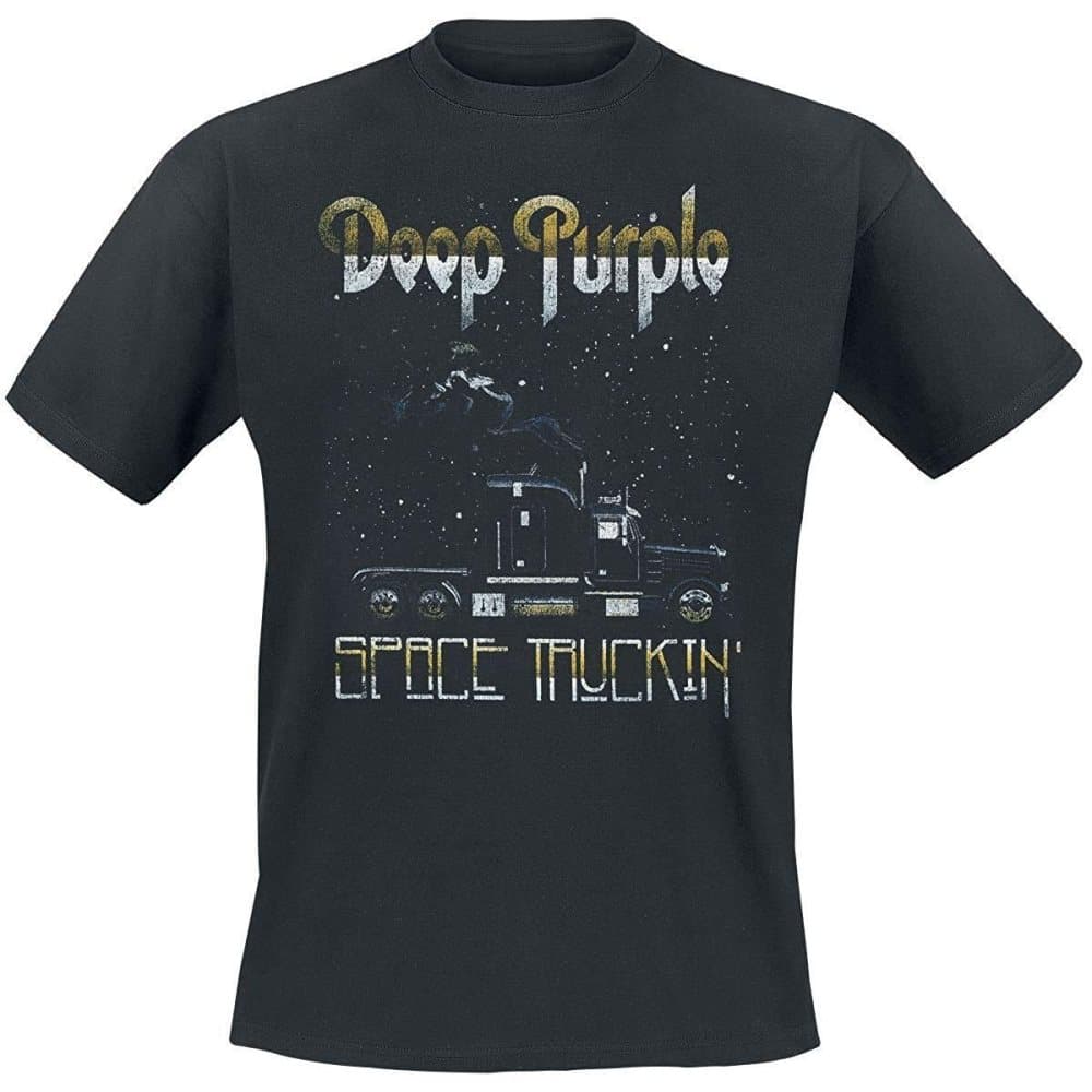 Deep Purple Unisex Adults Space Truckin Design T-Shirt