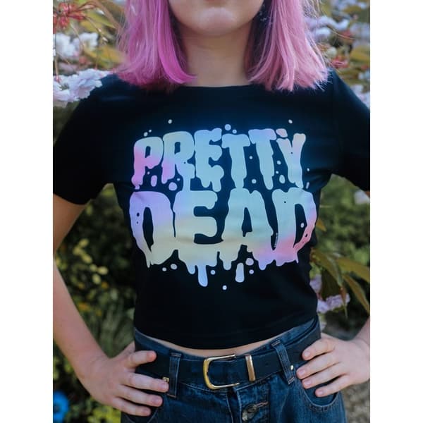 Grindstore Kvinder/Damer Pretty Dead Pastel Goth Crop Top