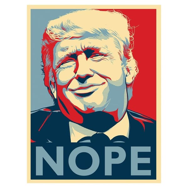 Grindstore Herre Donald Trump Nope T-shirt