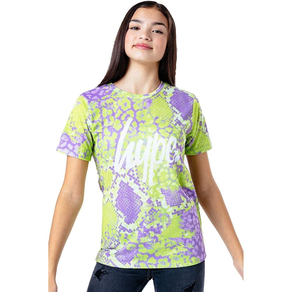 Hype T-shirt för flickor med neonormad orm