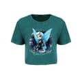 Miniatyrbild 1 av 3: Hexxie Kvinnor/Damer Make Your Own Magic Juniper Acid Wash Oversized Crop Top